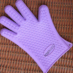 2 guanti da forno per forno a microonde con isolamento in silicone, Blue, Green, Yellow, Pink, Purple, Orange
