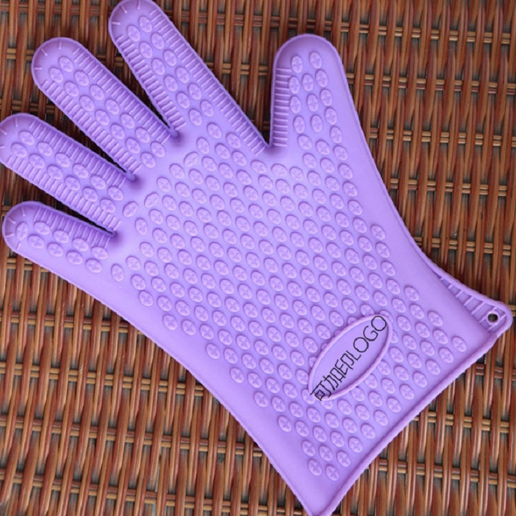 2 guanti da forno per forno a microonde con isolamento in silicone, Blue, Green, Yellow, Pink, Purple, Orange