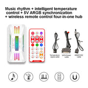 COOLMOON CM-MPAC PWM 5V ARGB Ventola di raffreddamento Telecomando per PC Case Chassis, Stile:, 4 in 1  (White), 4 in 1  (Black), 3 in 1 Controller (White), 3 in 1 Controller (Black)