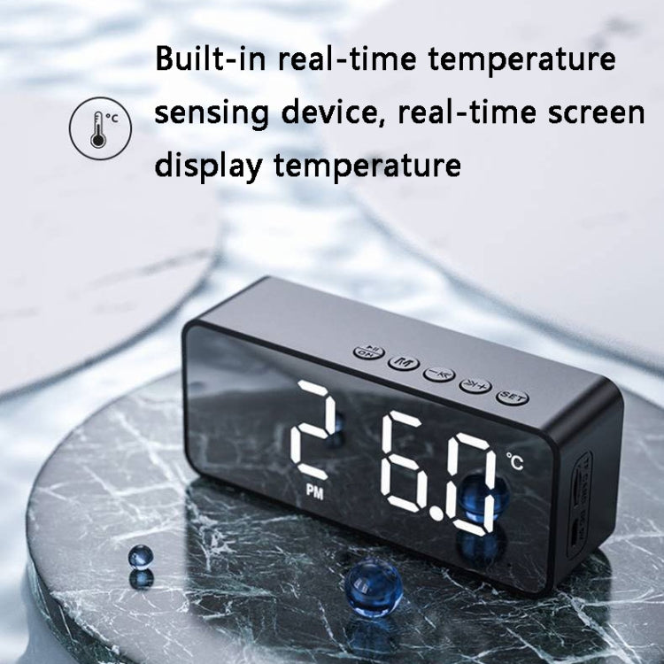 ZXL-G50 Mini Specchio Allarme Bluetooth con Display Temperatura