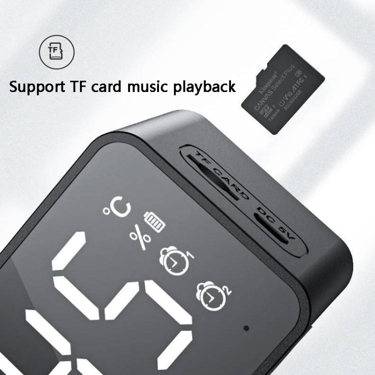 ZXL-G50 Mini Specchio Allarme Bluetooth con Display Temperatura