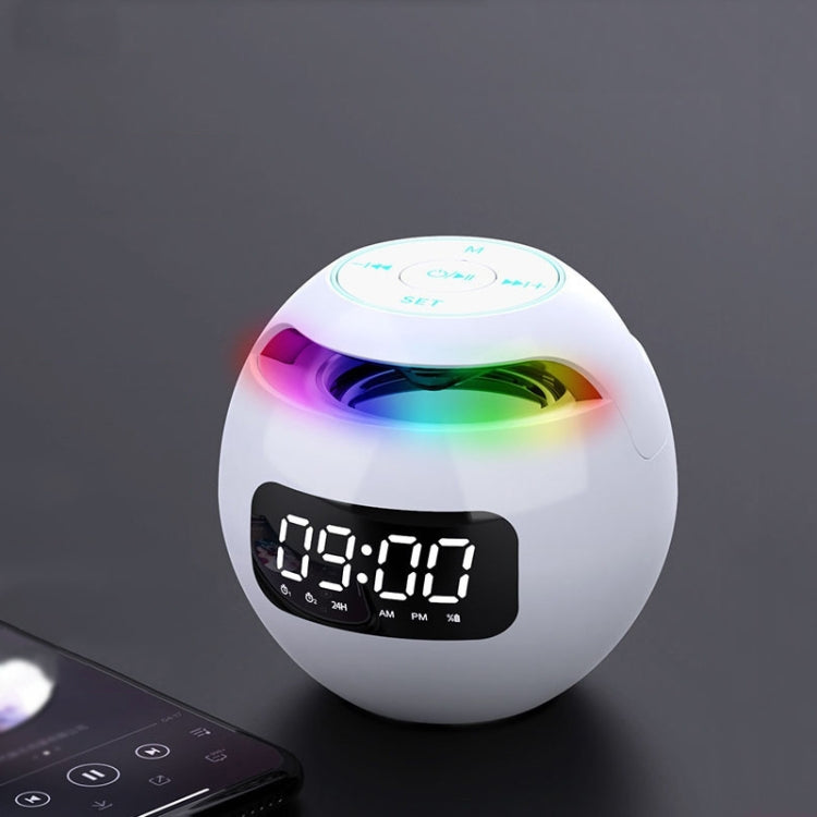 Altoparlante Bluetooth portatile con orologio e luci colorate
