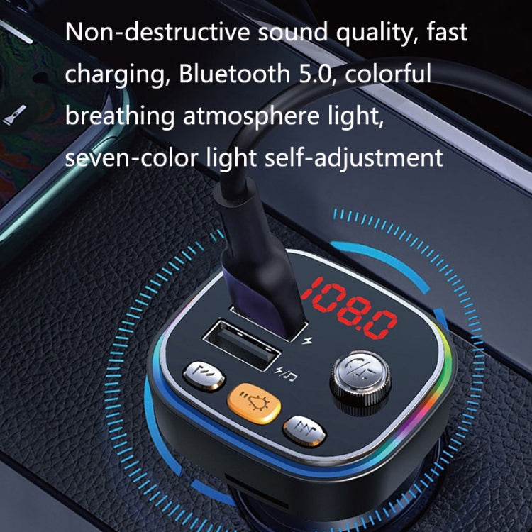 Lettore musicale MP3 Bluetooth per auto USB con luci colorate, C20, C21