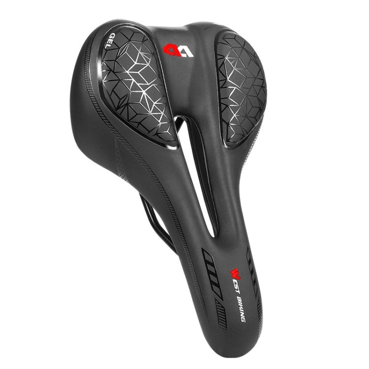 WEST BIKING Comoda sella in silicone per bicicletta, stile:, Geometric, Emergency Ribbon, Fish Scale, Rhombus Annual Wheel (Sponge), Fish Scale (Sponge)