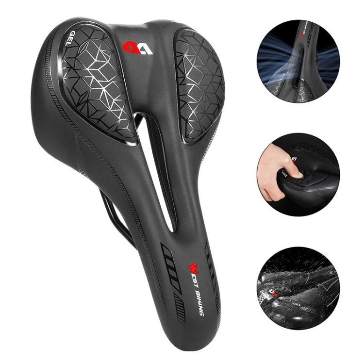 WEST BIKING Comoda sella in silicone per bicicletta, stile:, Geometric, Emergency Ribbon, Fish Scale, Rhombus Annual Wheel (Sponge), Fish Scale (Sponge)