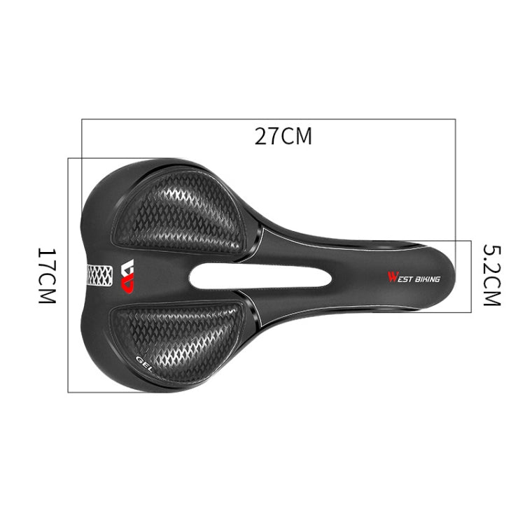 WEST BIKING Comoda sella in silicone per bicicletta, stile:, Geometric, Emergency Ribbon, Fish Scale, Rhombus Annual Wheel (Sponge), Fish Scale (Sponge)