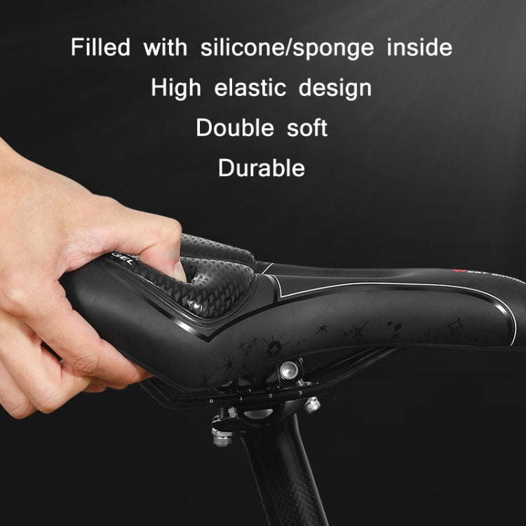 WEST BIKING Comoda sella in silicone per bicicletta, stile:, Geometric, Emergency Ribbon, Fish Scale, Rhombus Annual Wheel (Sponge), Fish Scale (Sponge)