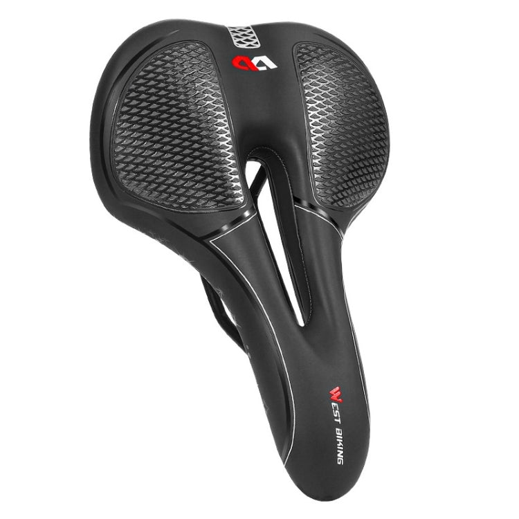 WEST BIKING Comoda sella in silicone per bicicletta, stile:, Geometric, Emergency Ribbon, Fish Scale, Rhombus Annual Wheel (Sponge), Fish Scale (Sponge)
