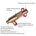 Connettore rapido per tubo di prolunga per pompa gonfiabile per auto da 2 pezzi, Tube Quick Connector(Thread Twisted Joint)