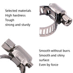 Morsetto per tubo dell'acqua in acciaio inossidabile da 100 pezzi, Stainless Steel Pipe Clamp