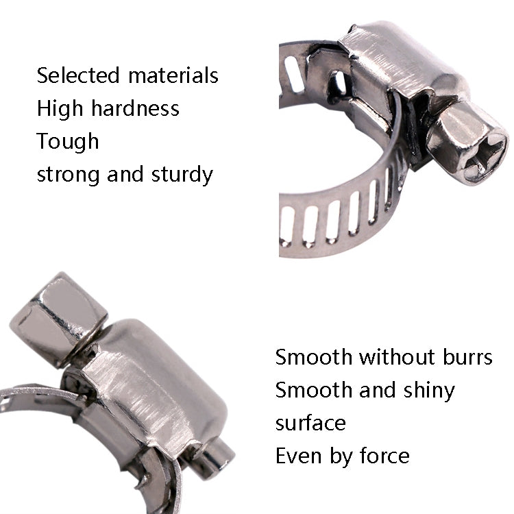 Morsetto per tubo dell'acqua in acciaio inossidabile da 100 pezzi, Stainless Steel Pipe Clamp