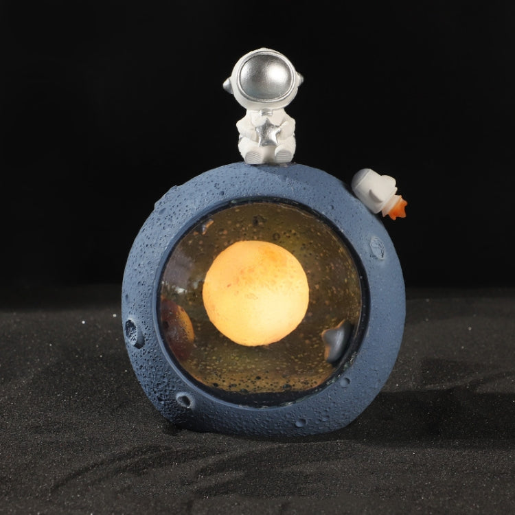 W1153 Resin Planet Night Light Decorazioni per la casa, stile:, Silver Star, Golden Star, Puppy Astronaut, Kitten Astronaut, Bear Astronaut