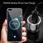 QL845C PD 45W USB-C / Type-C + Caricabatteria per auto USB QC 3.0, QL845C