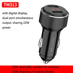 QIAKEY Caricatore per auto a ricarica rapida a doppia porta, TM313, TM319, TM328, TM328L, TM329, TM330