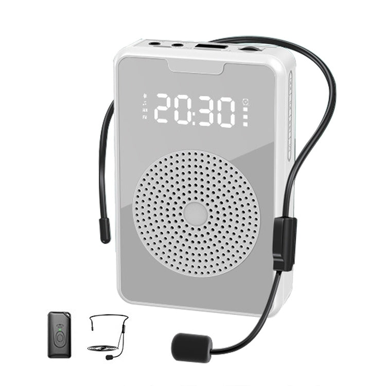Amplificatore per microfono didattico portatile ZXL-H3 con visualizzazione dell'ora, specifiche:, H3 Wired (Black), H3 Wired (White), H3 Wired (Rose Gold ), H3 Wireless (Black), H3 Wireless (White), H3 Wireless (Rose Gold)