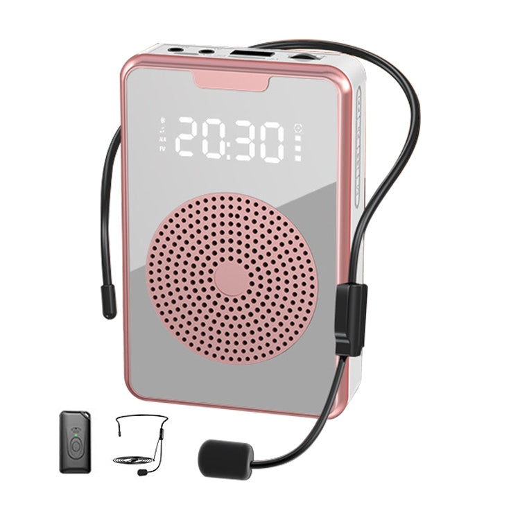 Amplificatore per microfono didattico portatile ZXL-H3 con visualizzazione dell'ora, specifiche:, H3 Wired (Black), H3 Wired (White), H3 Wired (Rose Gold ), H3 Wireless (Black), H3 Wireless (White), H3 Wireless (Rose Gold)