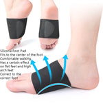 2 paia di piedini piatti con supporto in silicone S M L