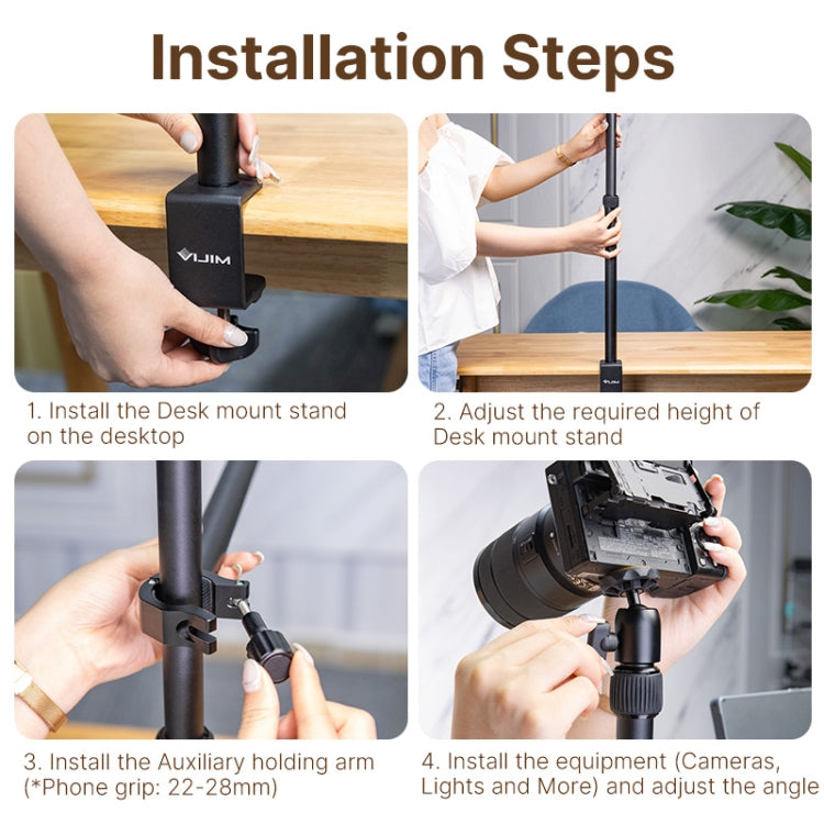 Vijim LS02 Supporto braccio prolunga per fotocamera DSLR