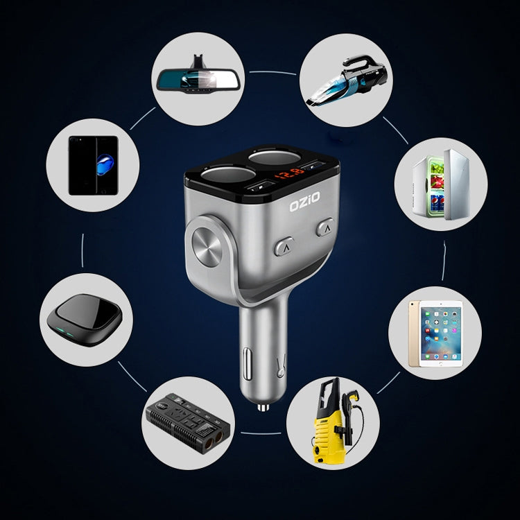 Ozio Caricabatteria da Auto Accendisigari Con Spina USB Caricabatteria da Auto, Y34Q 5.3A Silver, Y34Q 5.3A Black, Y48Q 6.5A Black, Y48Q 6.5A Silver