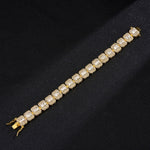 NL075H Bracciale con collana Street Hip Hop Square Rock Candy, misura:, 18cm (Gold), 18cm (Silver), 45cm (Gold), 45cm (Silver)
