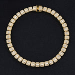 NL075H Bracciale con collana Street Hip Hop Square Rock Candy, misura:, 18cm (Gold), 18cm (Silver), 45cm (Gold), 45cm (Silver)