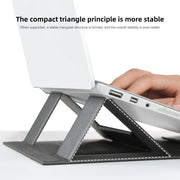 Supporto per telefono tablet pieghevole in pelle per laptop, Leather Folding Stand