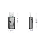 T7 4 in 1 Bluetooth 5.0 Adattatore audio per ricezione trasmissione USB, T7 4 In 1