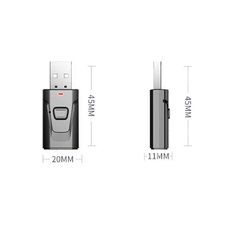 T7 4 in 1 Bluetooth 5.0 Adattatore audio per ricezione trasmissione USB, T7 4 In 1
