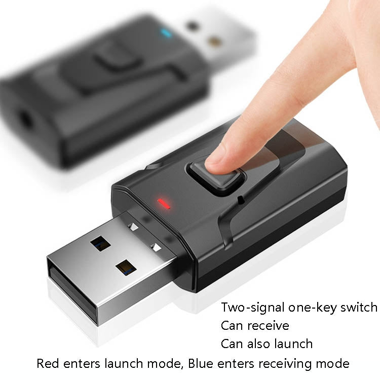 T7 4 in 1 Bluetooth 5.0 Adattatore audio per ricezione trasmissione USB, T7 4 In 1