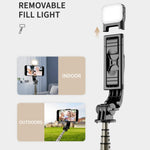 Mini Selfie Stick Bluetooth con Luce Integrata 70-76cm
