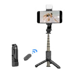 Mini Selfie Stick Bluetooth con Luce Integrata 70-76cm