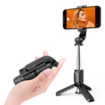 Mini Selfie Stick Bluetooth con Luce Integrata 70-76cm