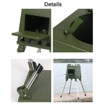 Stufa a legna per barbecue portatile pieghevole da campeggio all'aperto, dimensioni:, Small (Green), Small (Black), Small (Stainless Steel), Large (Green), Large (Black), Large (Stainless Steel)