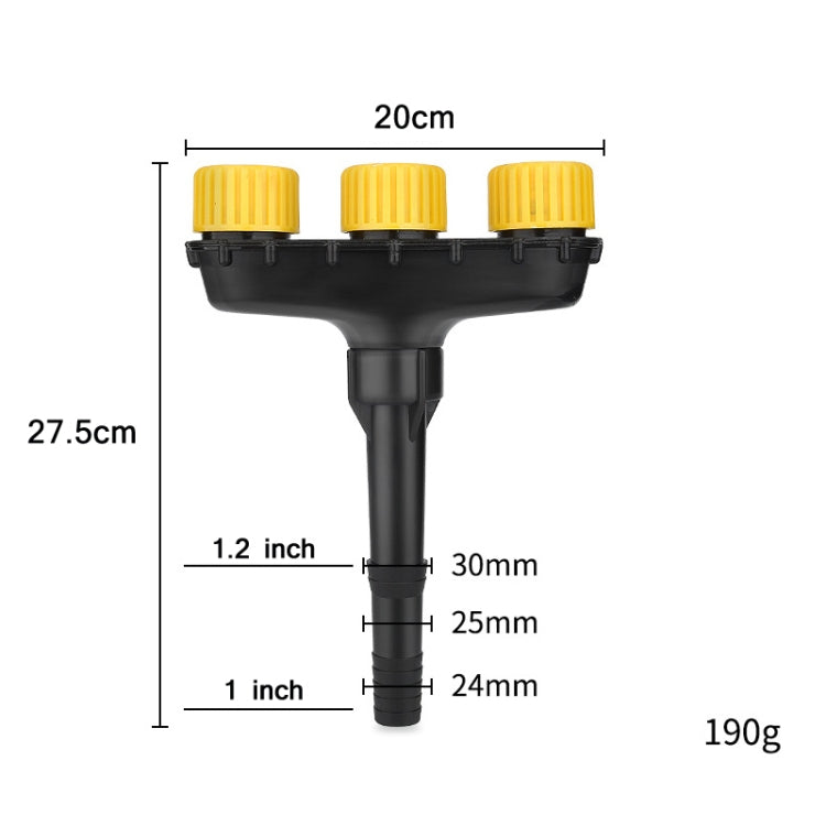 Ugello per irrigatore per irrigazione a più teste da giardinaggio DKSSQ, specifica:, 3 Head with 1 inch/1.2 inch Interface, 3 Head With 1.5 inch Interface, 4 Head With 1 inch/1.2 inch Interface, 4 Head With 1.5 inch Interface                           ...