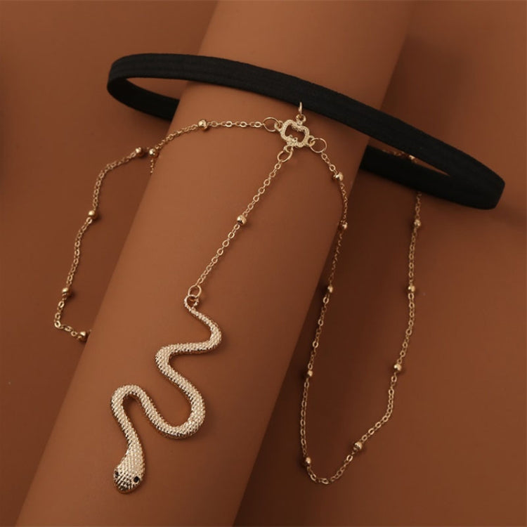 2 PCS BT192-1 Accessori catena corpo cavigliera serpente elastico lungo, BT192-1(Gold), BT192-1(Silver)