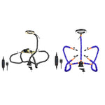 SN5BK-USB Stazione di saldatura da tavolo regolabile con lampada a 4 artigli, SN5BK-USB(Black), SN5BK-USB(Blue)