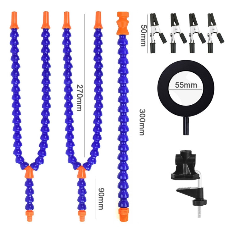 SN5BK-USB Stazione di saldatura da tavolo regolabile con lampada a 4 artigli, SN5BK-USB(Black), SN5BK-USB(Blue)