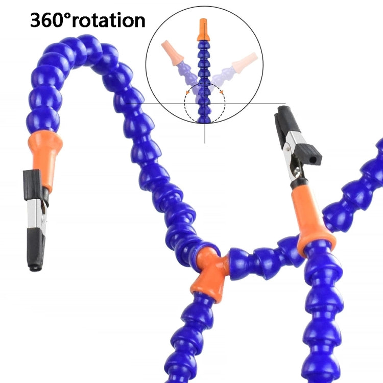 SN5BK-USB Stazione di saldatura da tavolo regolabile con lampada a 4 artigli, SN5BK-USB(Black), SN5BK-USB(Blue)