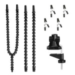 Y4BK-XS Stazione di saldatura a quattro griffe con base a clip per braccio universale, Y4BK-XS(Blue), Y4BK-XS(Black)