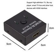 ZHQ010 Switch HDMI bidirezionale intelligente da 2 a 1 uscita, ZHQ010