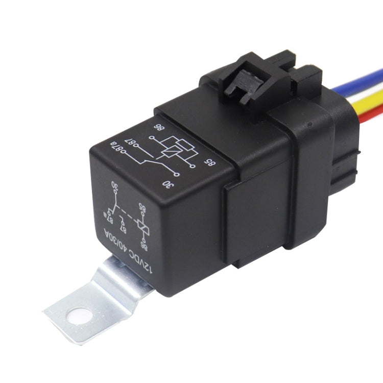 2 PCS 1040 Relè automobilistico integrato impermeabile a 5 pin con staffa, 12V, 24V