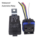 2 PCS 1040 Relè automobilistico integrato impermeabile a 5 pin con staffa, 12V, 24V