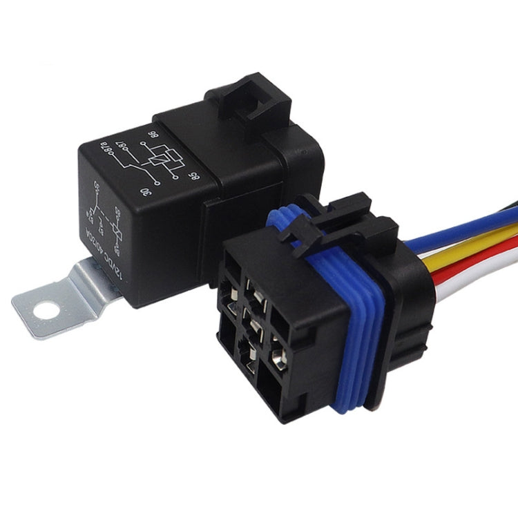2 PCS 1040 Relè automobilistico integrato impermeabile a 5 pin con staffa, 12V, 24V