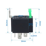 5 set JD2912 relè per auto a 4 pin con fusibile, 12V, 24V