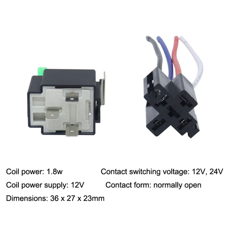 5 set JD2912 relè per auto a 4 pin con fusibile, 12V, 24V