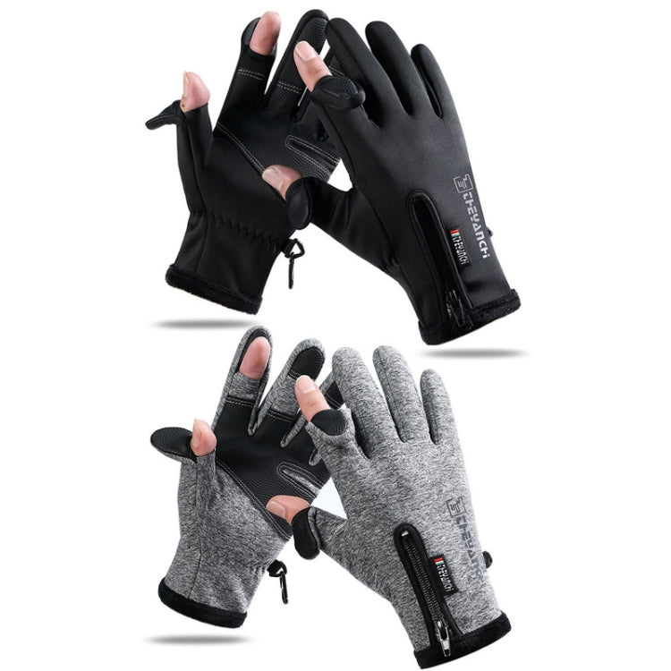 Sport all'aria aperta Equitazione Guanti caldi Touch Screen Guanti da pesca senza dita, M, L, XL, XXl
