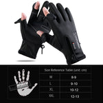 Sport all'aria aperta Equitazione Guanti caldi Touch Screen Guanti da pesca senza dita, M, L, XL, XXl