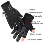 Sport all'aria aperta Equitazione Guanti caldi Touch Screen Guanti da pesca senza dita, M, L, XL, XXl