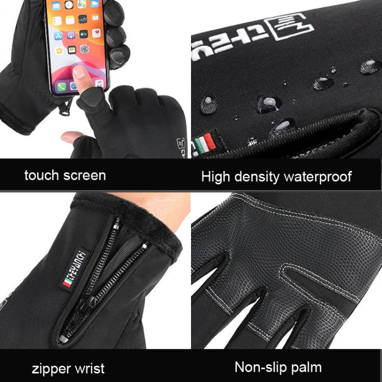 Sport all'aria aperta Equitazione Guanti caldi Touch Screen Guanti da pesca senza dita, M, L, XL, XXl