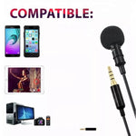 Microfono a collare omnidirezionale per smartphone 3,5 mm